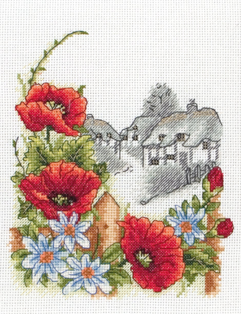Anchor Counted Cross Stitch Kit Summer Days Poppies