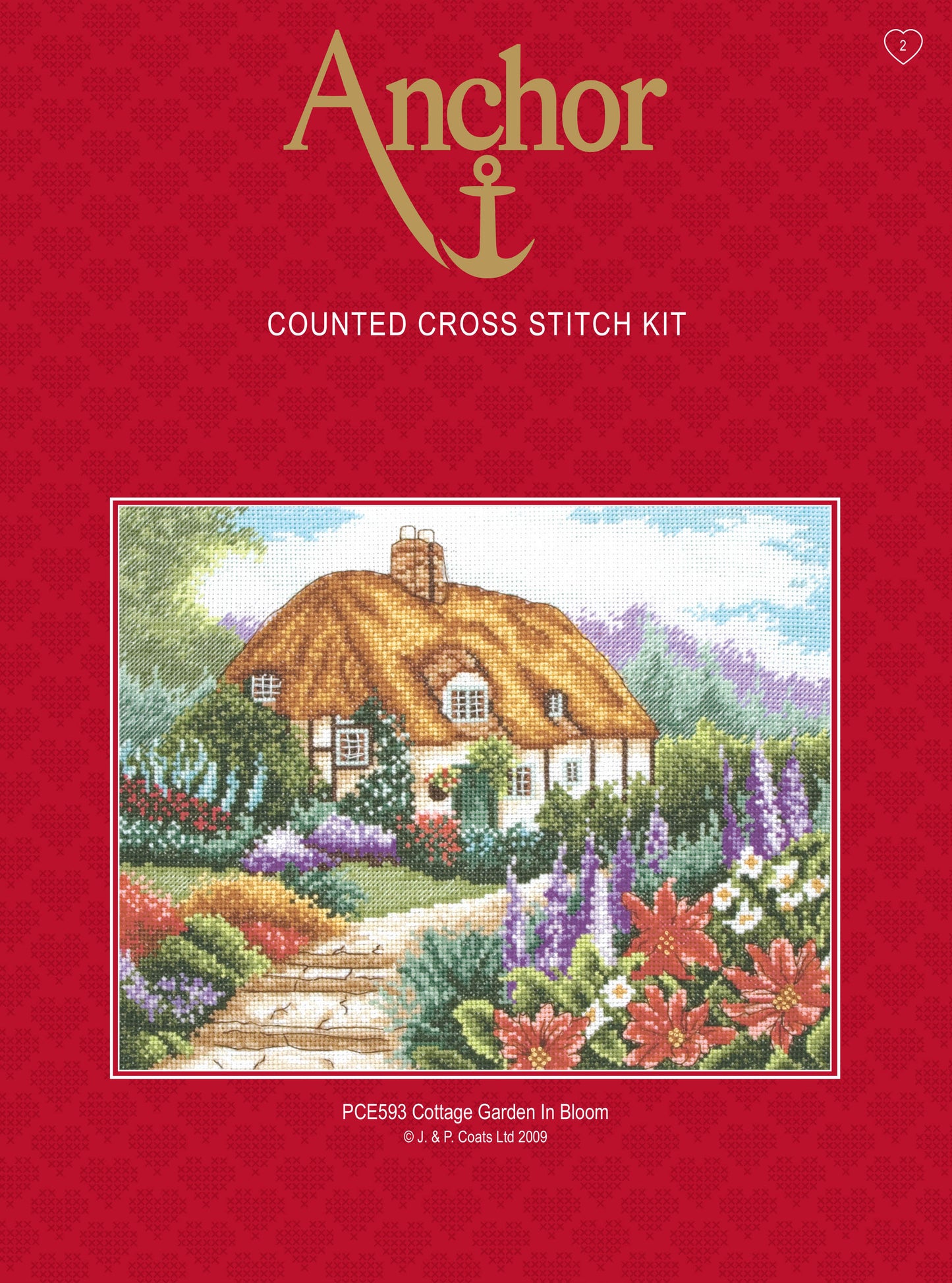 Anchor Counted Cross Stitch Kit Cottage Garden in Bloom