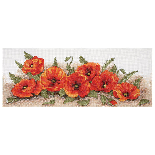 Anchor Counted Cross Stitch Kit Spray of Poppies