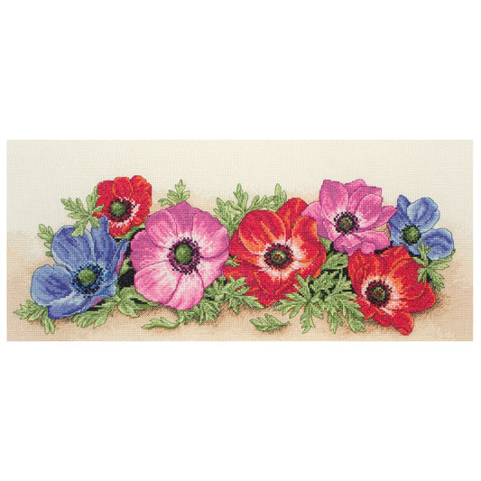 Anchor Counted Cross Stitch Kit Spray of Anemones