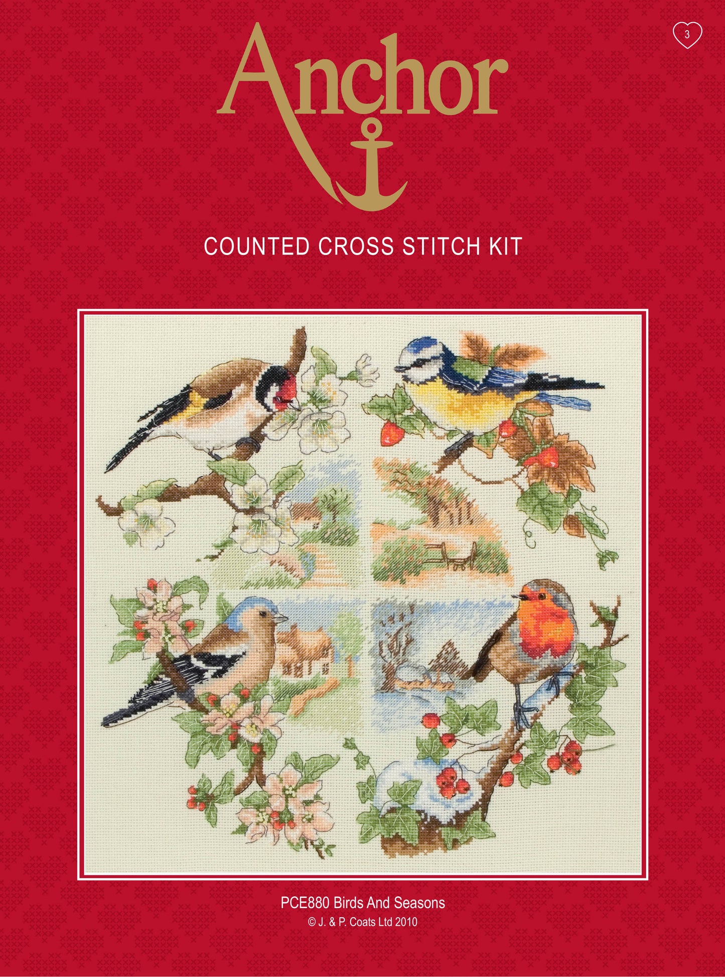 Anchor Counted Cross Stitch Kit Birds & Seasons