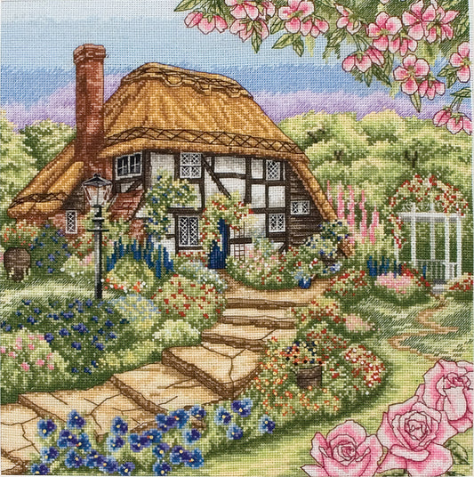 Anchor Counted Cross Stitch Kit Rose Cottage