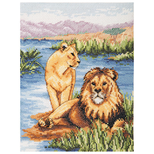 Anchor Counted Cross Stitch Kit Lions