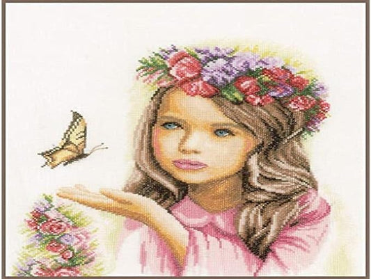 Lanarte Angel with Butterflies (Linen)- N\A- 31 x 33cm