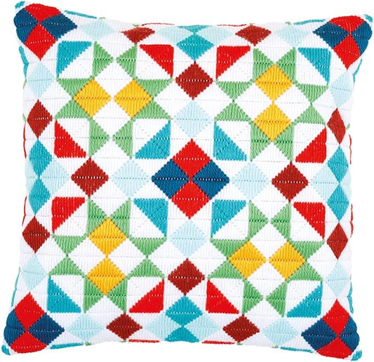 Vervaco Long Stitch Kit: Cushion: Rhombuses