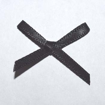 Satin Bows 3mm Black pack 100