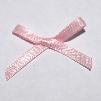 Satin Bows 3mm Light Pink pack 100