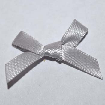 Satin Bows 6mm Grey pack 100