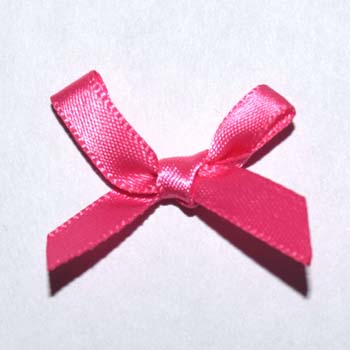 Satin Bows 6mm Shocking Pink pack 100