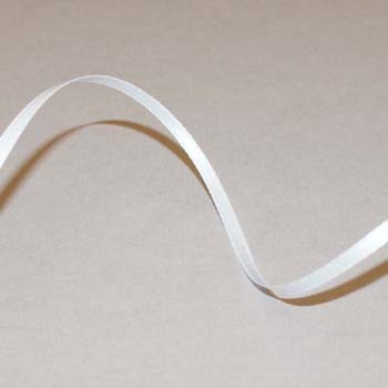 Double sided Satin 3mm Ribbon 50 metre reel White