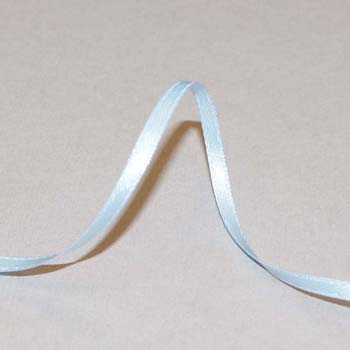 Double sided Satin 3mm Ribbon 50 metre reel Light Blue