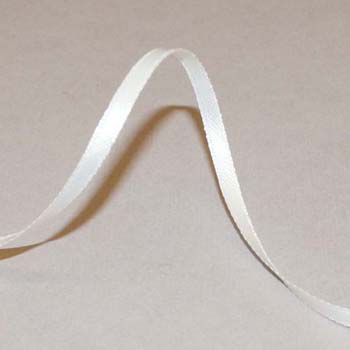 Double sided Satin 3mm Ribbon 50 metre reel Cream