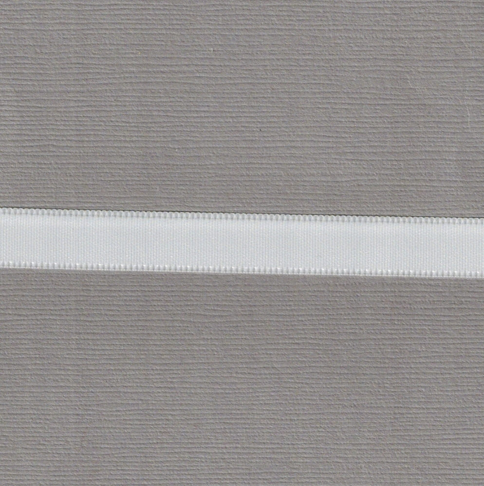 Double side Satin 9mm Ribbon 20 metre reel White