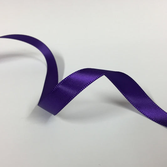 Double side Satin 9mm Ribbon 20 metre reel Purple