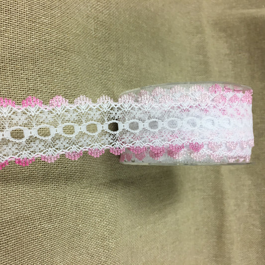 Knitting in Lace 30mm Pink Mix 15 metre reel