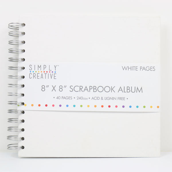 Simply Creative SC Album 8x8 - Plain White