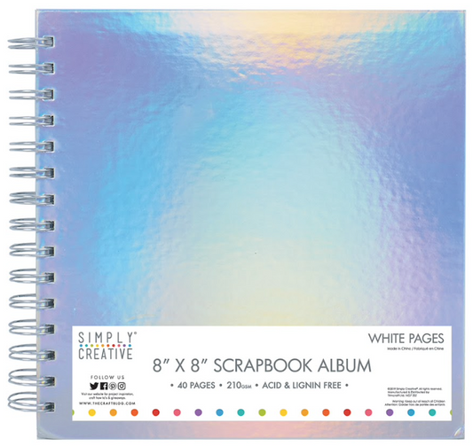 Simply Creative Albums 8x8 Silver Holographic