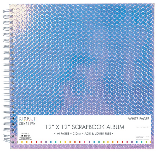Simply Creative Albums 12x12 Holographic Scales Pink