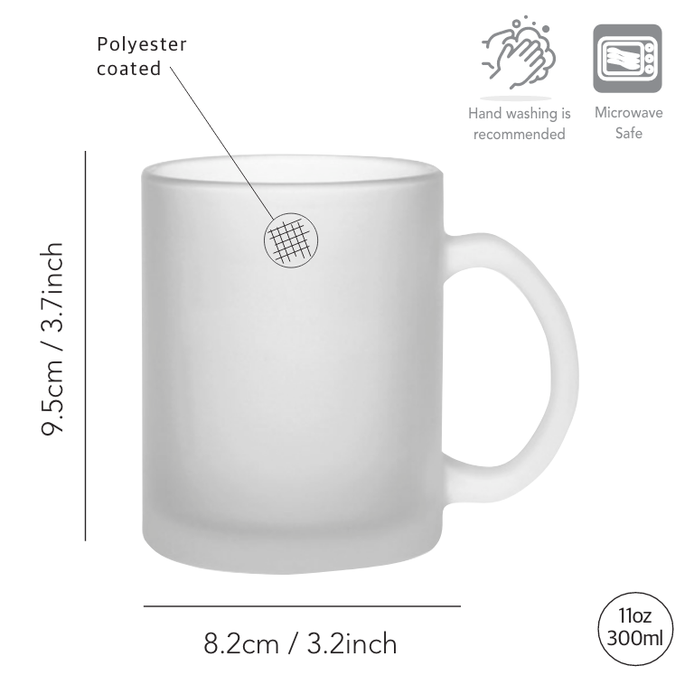 Simply Creative Sublimation Mug 11oz - Frosted Glass