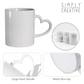 Simply Creative Sublimation Mug 11oz - White - Heart handle