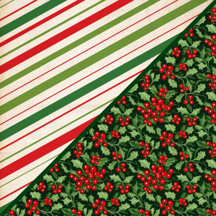Digital Kit A4 Papers Holly Sprigs - 12 designs