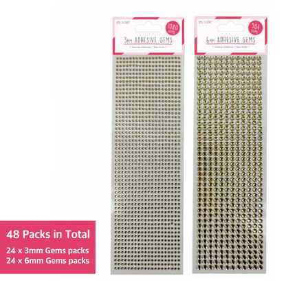 Love To Craft Gems Gold 3mm and 6mm