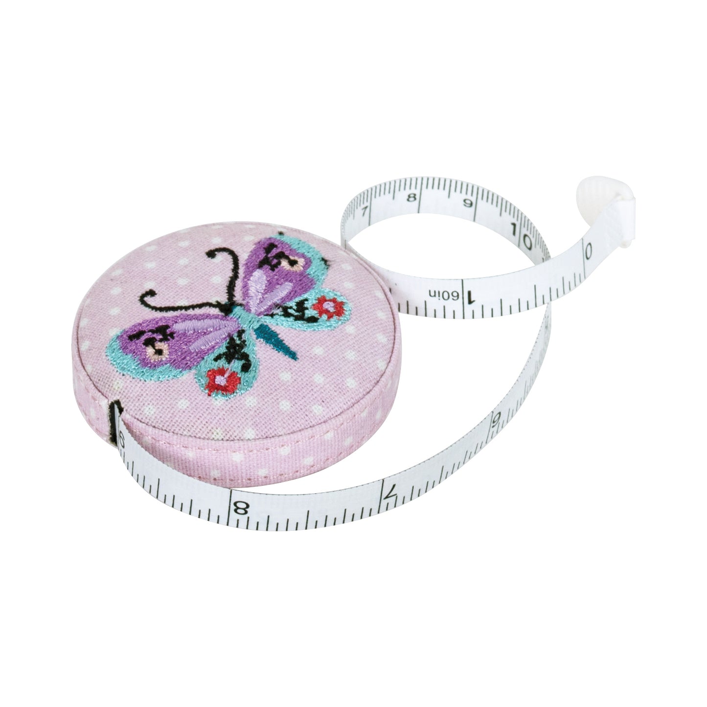 Hobby Gift Tape Measure Embroidered Bugs & Butterflies