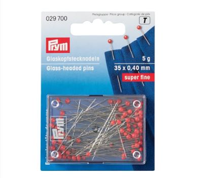 Prym Glass Head Pins Super Fine