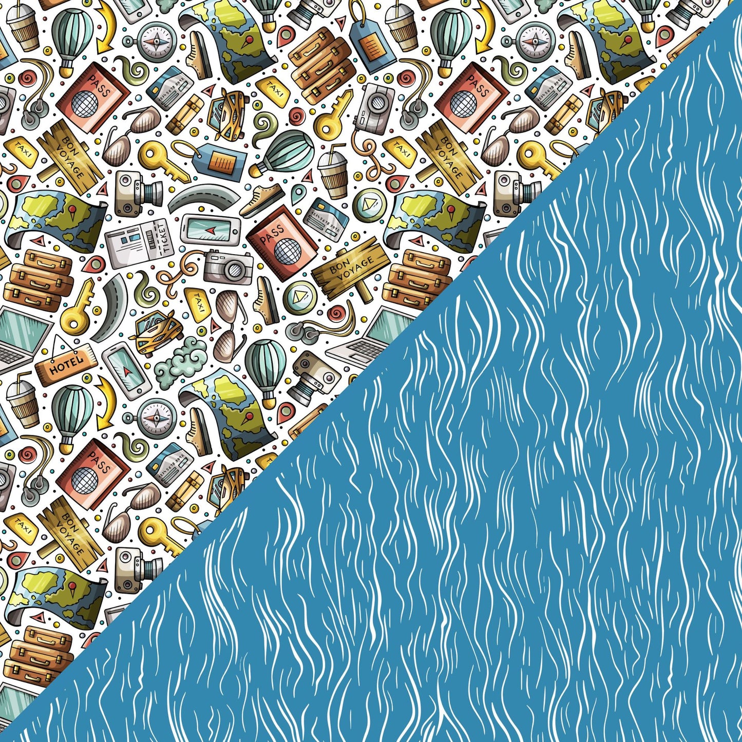 Digital Kit A4 Papers Travel The World - 12 designs