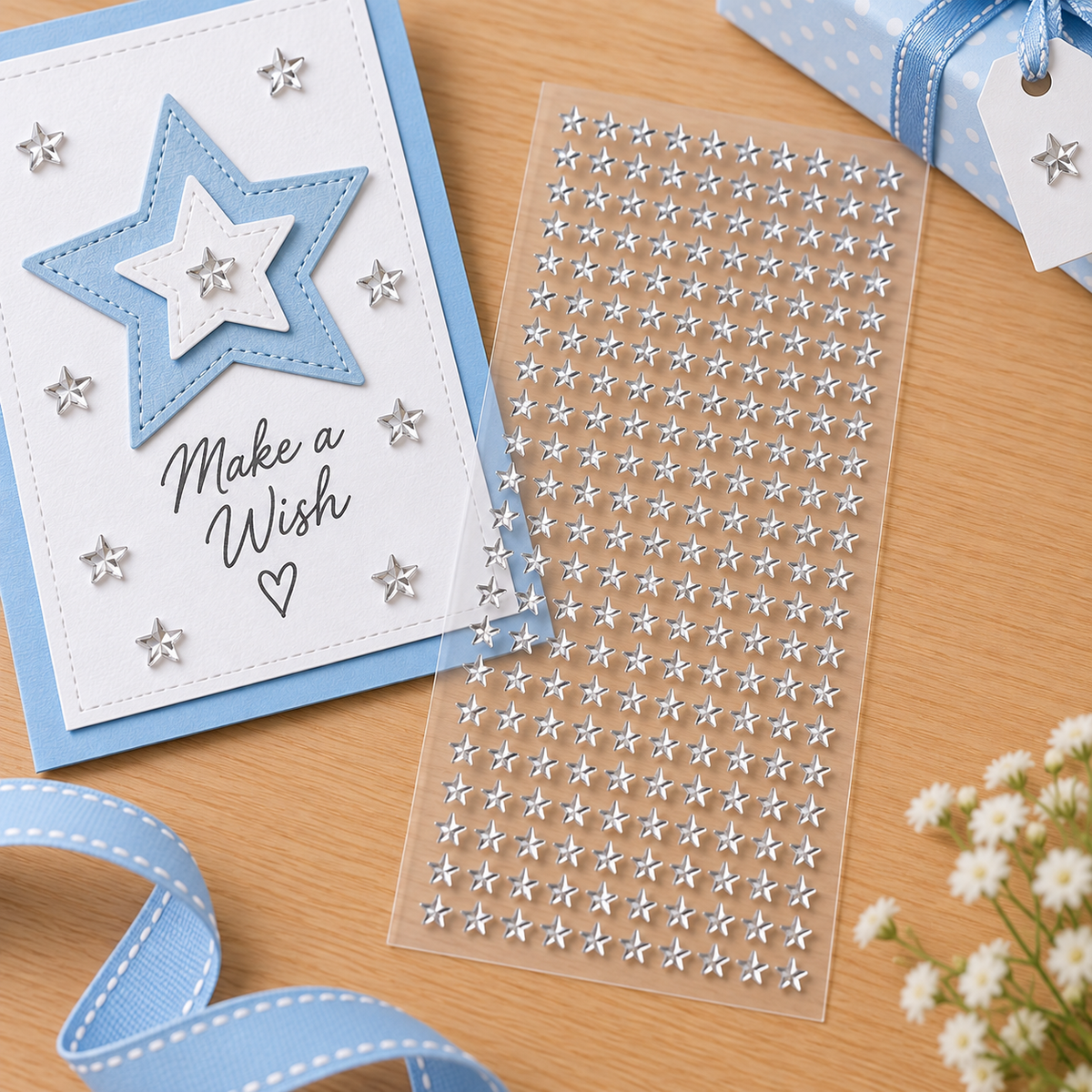 Simple Creative 6mm Star Gems - Clear - 280 Pieces