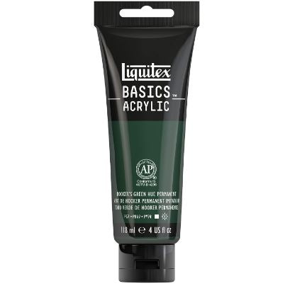LIQUITEX BASICS COLOUR 118ML TUBE HOOKERS GREEN PERMANENT HUE