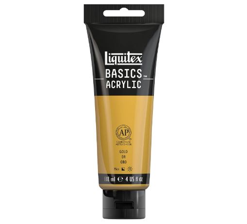 LIQUITEX BASICS COLOUR 118ML TUBE GOLD