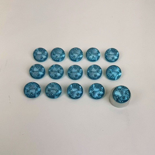 Sparks 22mm buttons - Terquoise - 15pieces