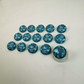 Sparks 22mm buttons - Terquoise - 15pieces