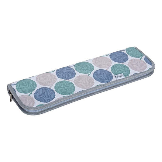 Hobby Gift Knitting Pin Case – Yarn Balls Design (13 × 44 × 4 cm)