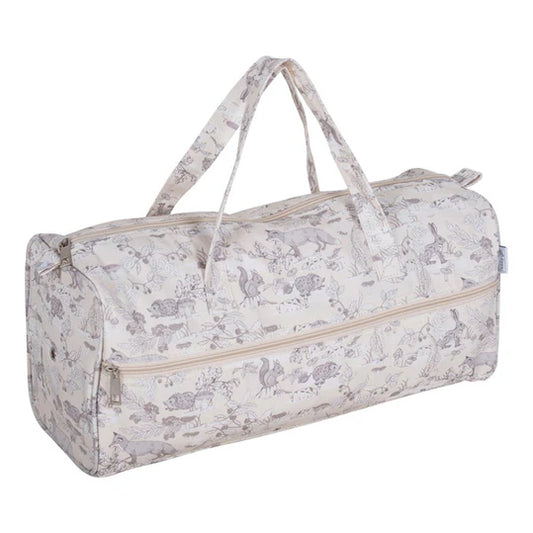Hobby Gift Knitting Bag – Woodland Toile Print | Yarn & Project Storage