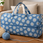 Hobby Gift Denim Daisies Knitting Bag – 45cm | Yarn Storage with Eyelet & Front Pocket