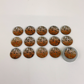 Coco Print 25mm buttons - Copper 15pieces