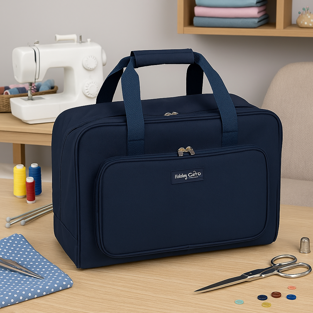 Hobby Gift Plain Sewing Machine Bag – Universal Fit | Padded & Water-Resistant Carry Case with Front Pocket