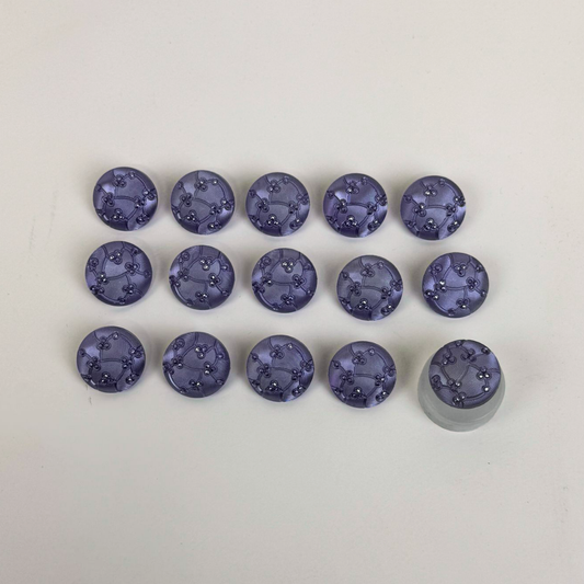 Sparks 22mm buttons - Lilac - 15pieces