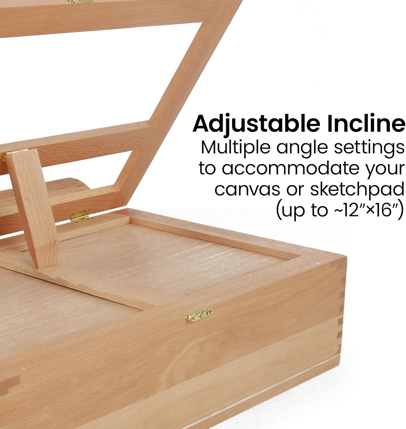 Artistik Wooden Tabletop Easel with Storage Drawer – Adjustable Desk Easel