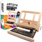 Artistik Mixed Media Easel Art Set – 34 Piece Wooden Painting Kit