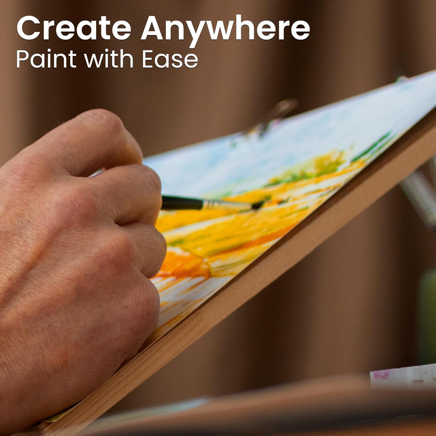 Artistik Mixed Media Easel Art Set – 34 Piece Wooden Painting Kit