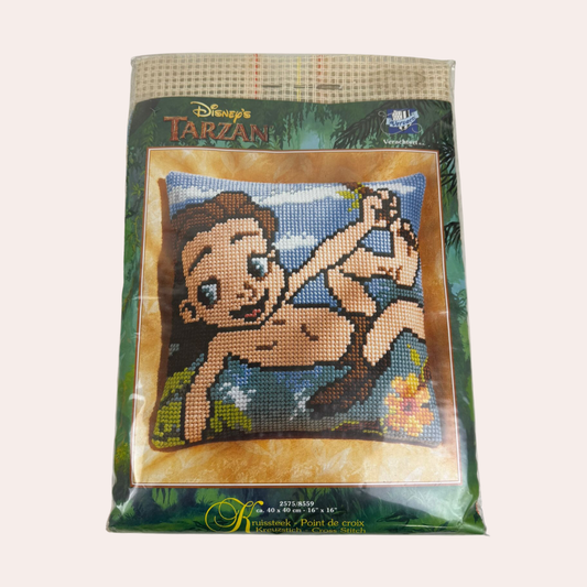 Vervaco - Cross Stitch Cushion Front Kit - Tarzan - Disney