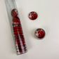 Rose Print 22mm buttons - Red - 15pieces