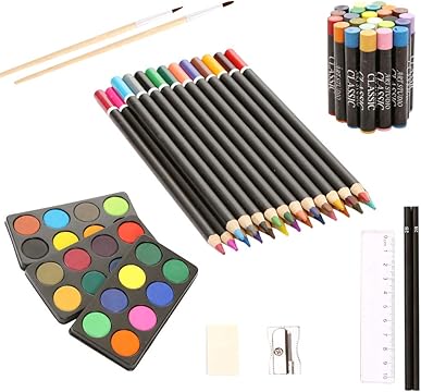 Artistik 80 Piece Junior Art Set with Wooden Case – Complete Creative Kit