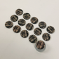 Army Print 22mm buttons - Beige - 15pieces