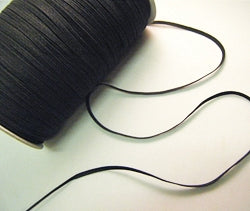 4 Cord Flat Elastic 300m Black