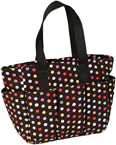 Black Multi-Spot Caddy Bag with Double Straps with Front & Side Storage Pockets