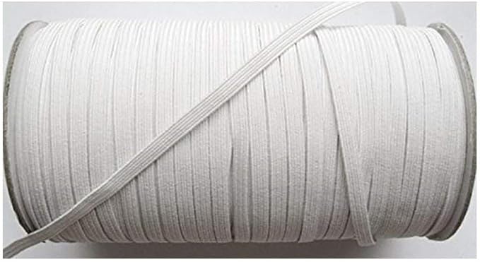 8 Cord Flat Elastic 250m White